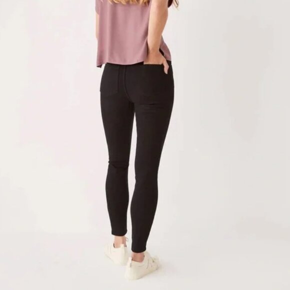 Frank & Oak Debbie High Waisted Skinny Jeans Black Size 28 - Picture 2 of 10